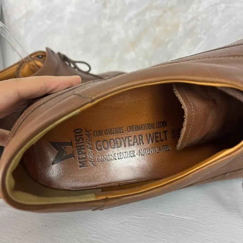 Mephisto Abel Goodyear Welt Air Relax Brown Leather Dress Shoes Mens Size 14